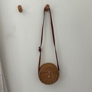 Abercrombie & Fitch Tan Woven Crossbody Bag